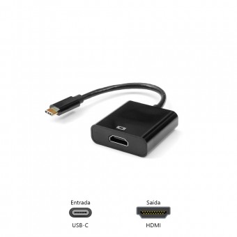 CABO ADAPTADOR TIPO C MACHO P/ HDMI FEMEA PLUS CABLE