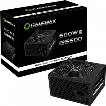 FONTE ATX 600W GAMEMAX GS600 80PLUS WHITE PFC ATIVO C/ CABO