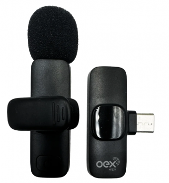 MICROFONE DE LAPELA WIRELESS OEX MK306 PRETO