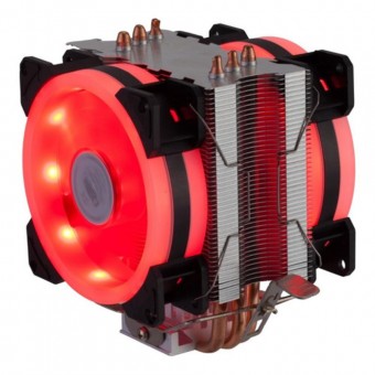 COOLER P/ PROCESSADOR AMD/INTEL DEX DX-9107D DUPLA FAN LED RGB