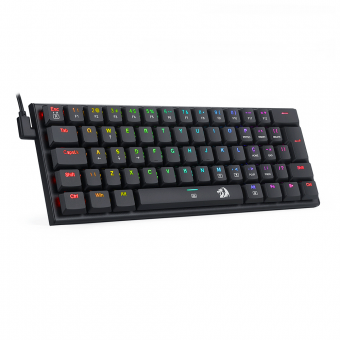 TECLADO USB GAMER MECANICO REDRAGON ANIVIA K614-RGB SWITCH MARROM RGB PRETO