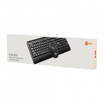 TECLADO E MOUSE S/ FIO LECOO KW202 PRETO