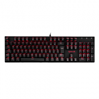 TECLADO USB GAMER MECANICO REDRAGON MITRA K551 LED VERMELHO SWITCH BLACK PRETO