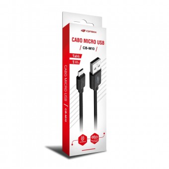 CABO MICRO USB 2.0 C3TECH 1 METRO CB-M10 PRETO