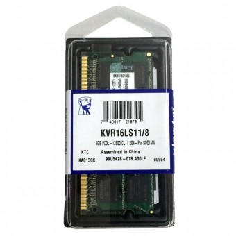 MEMORIA DDR3L P/ NOTEBOOK 8GB 1600MHZ KINGSTON