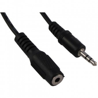 CABO DE AUDIO EXTENSOR P2 MACHO P/ P2 FEMEA 2M MD9 PRETO