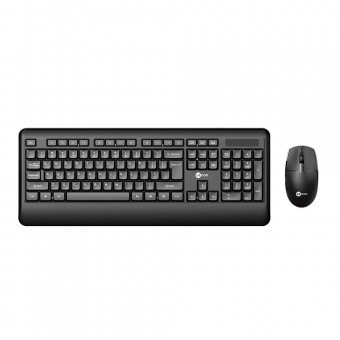 TECLADO E MOUSE S/ FIO LECOO KW202 PRETO