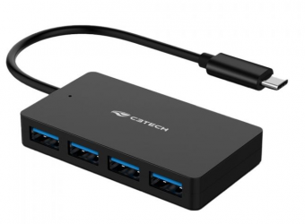 HUB TIPO C C3TECH HU-310BK USB 3.0 C/ 4 PORTAS PRETO