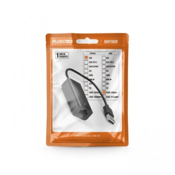 ADAPTADOR DE REDE USB 2.0 PLUS CABLE 10/100