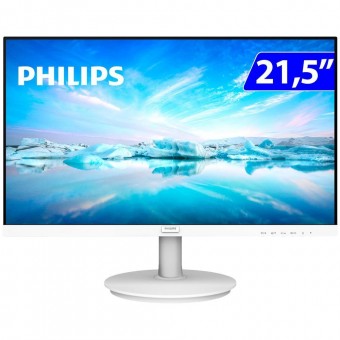 MONITOR 21.5" PHILIPS 221V8LW FULL HD VESA HDMI/VGA BRANCO