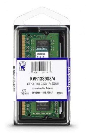 MEMORIA DDR3 P/ NOTEBOOK 4GB 1333MHZ KINGSTON
