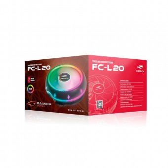 COOLER P/ PROCESSADOR AMD/INTEL C3TECH FC-L20 RGB PRETO