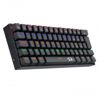 TECLADO USB GAMER MECANICO REDRAGON LAKSHIMI K606R SWITCH MARROM RGB PRETO
