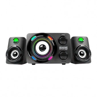 CAIXA DE SOM USB C/ SUBWOOFER KMEX 5W SS-8012 LED PRETO
