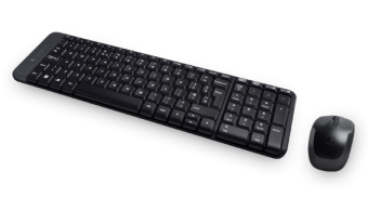 TECLADO E MOUSE S/ FIO LOGITECH MK220 PRETO