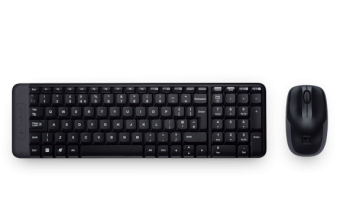 TECLADO E MOUSE S/ FIO LOGITECH MK220 PRETO