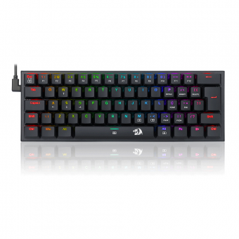 TECLADO USB GAMER MECANICO REDRAGON ANIVIA K614-RGB SWITCH MARROM RGB PRETO