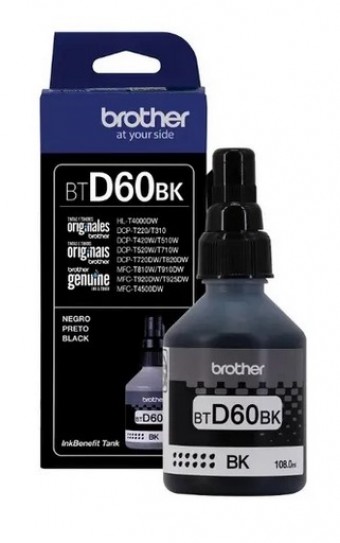GARRAFA DE TINTA BROTHER BTD60BK PRETO (108ML)