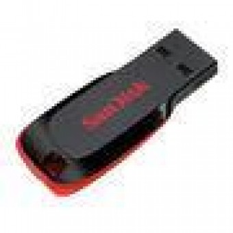 PEN DRIVE 64GB SANDISK CRUZER BLADE PTO/VERMELHO