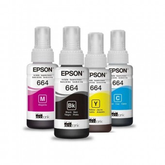 KIT GARRAFAS DE TINTA EPSON 664 T644520-4P 70ML