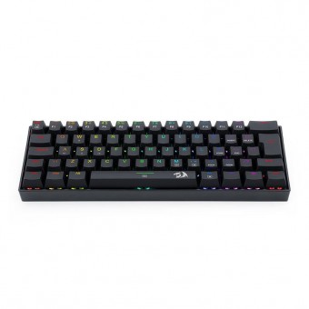 TECLADO USB GAMER MECANICO REDRAGON DRAGONBORN SWITCH MARROM RGB PRETO