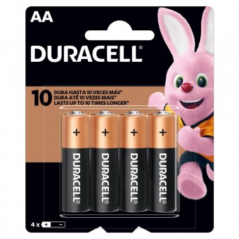 PILHA AA DURACELL ALCALINA C/4 UNIDADES