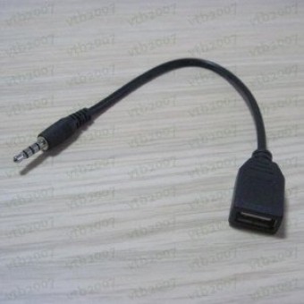 CABO DE AUDIO P2 P/ USB FEMEA EMPIRE 15CM PRETO