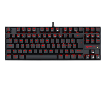 TECLADO USB GAMER MECANICO REDRAGON KUMARA K552-2 LED VERMELHO SWITCH BROWN PRETO