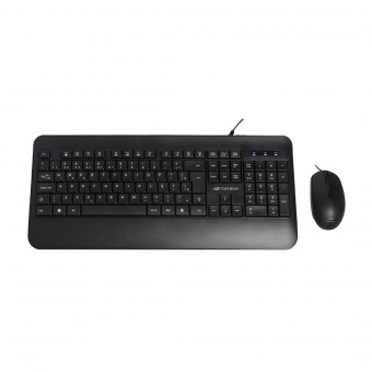 TECLADO E MOUSE C/ FIO C3TECH KT-200 PRETO