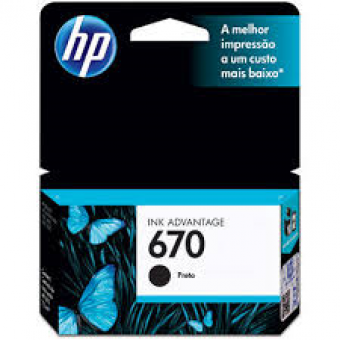 CARTUCHO HP 670 CZ113AB PRETO (7,5ML)