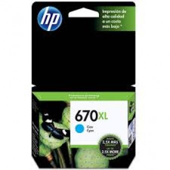 CARTUCHO HP 670XL CZ118AB AZUL (7,5ML)