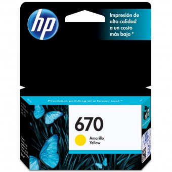 CARTUCHO HP 670 CZ116AB AMARELO (3,5ML)