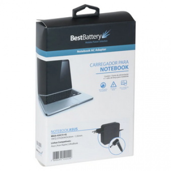 CARREGADOR P/ NOTEBOOK ASUS 19V - 2.37A 45W 4.0MM - 1.35MM BEST BATTERY