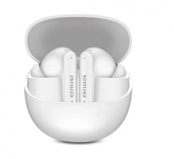 FONE DE OUVIDO SEM FIO AIWA AWS-EB-04-W BLUETOOTH 5.4 BRANCO