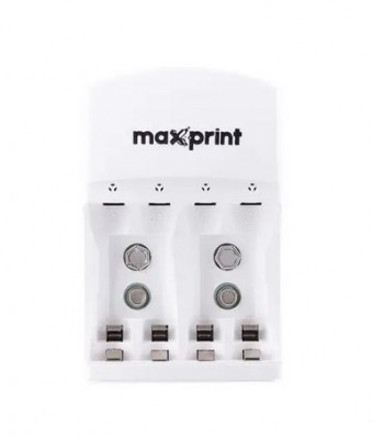 CARREGADOR DE PILHAS MAXPRINT AA/AAA/9V