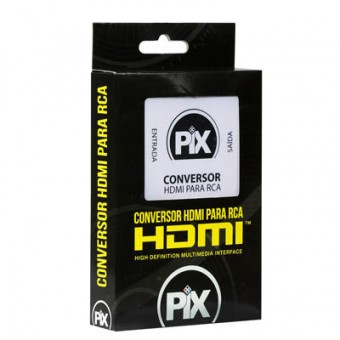 CONVERSOR HDMI FEMEA P/ RCA FEMEA PIX