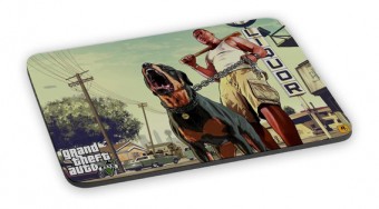 MOUSE PAD GAMER GTA V 20,2CM X 34CM