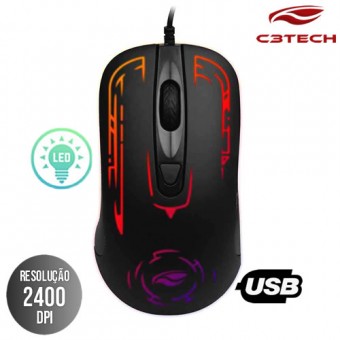 MOUSE USB GAMER C3TECH MG-12BK PRETO