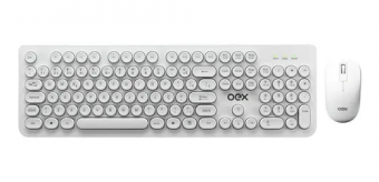 TECLADO E MOUSE S/ FIO OEX POP+ TM-410 BRANCO