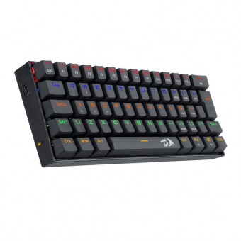 TECLADO USB GAMER MECANICO REDRAGON LAKSHIMI SWITCH AZUL RGB PRETO