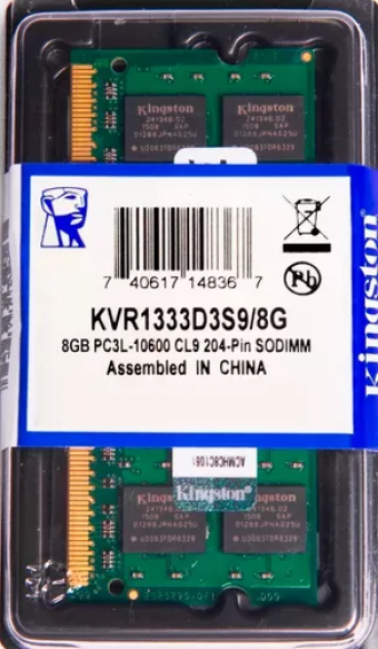 MEMORIA DDR3 P/ NOTEBOOK 8GB 1333MHZ KINGSTON