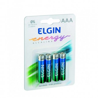 PILHA AAA ELGIN ALCALINA C/4 UNIDADES