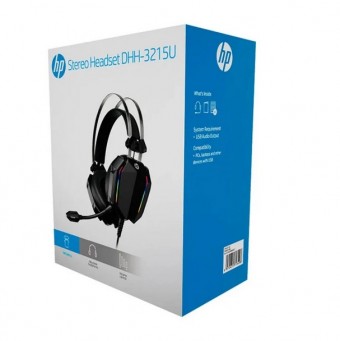 HEADSET USB HP DHH-3215U RGB PRETO