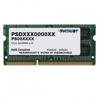 MEMORIA DDR3L P/ NOTEBOOK 4GB 1600MHZ PATRIOT