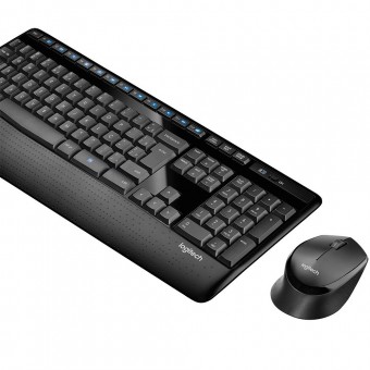 TECLADO E MOUSE S/ FIO LOGITECH MK345 MULT. PRETO