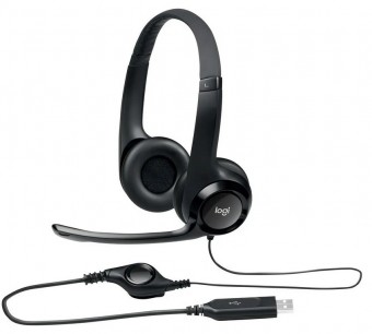 HEADSET USB LOGITECH H390 PRETO