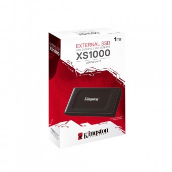 SSD EXTERNO 1TERA KINGSTON XS1000 USB 3.2 GEN2 PRETO