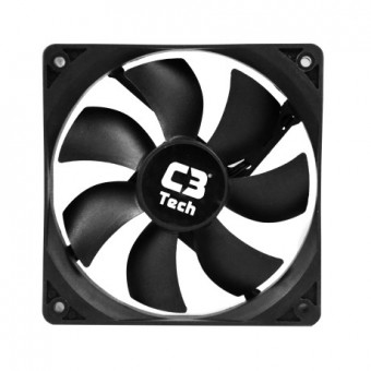 COOLER FAN C3TECH 120X120X25MM F7-100BK BLACK