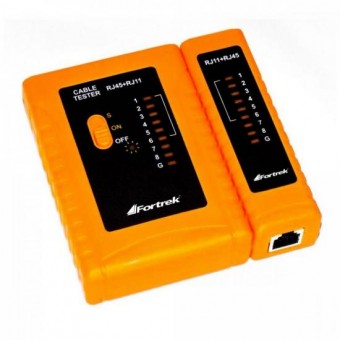 TESTADOR DE CABOS RJ45 E RJ11 FORTREK TCF101