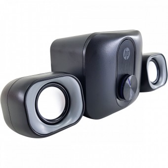 CAIXA DE SOM USB C/ SUBWOOFER HP 11W DWS-2111S LED PRETO